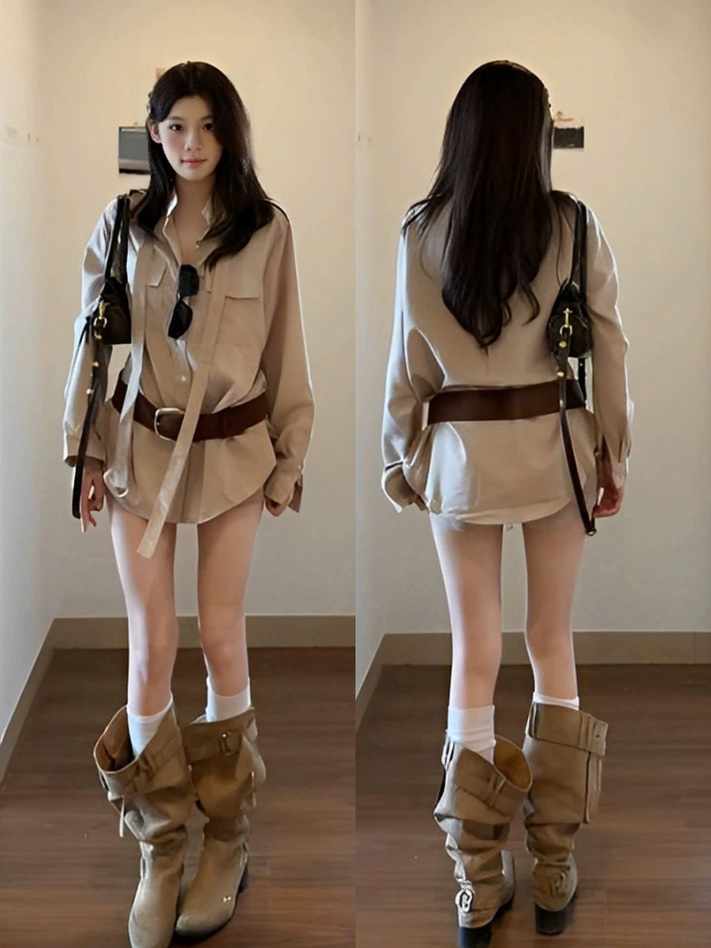 &aacute;o sơ mi kaki t&uacute;i hộp 2